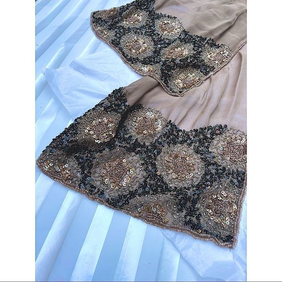 Evening Party Sequin Midi Beaded Formal Art Deco Dress SHOCKWAVE - Picture 2 of 4